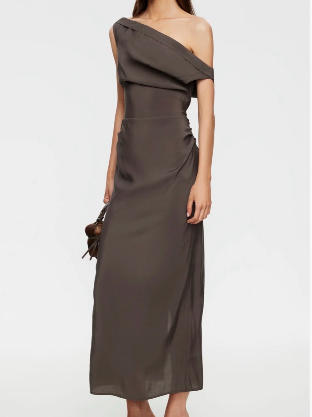 Sweetheart One-Shoulder Maxi Dress